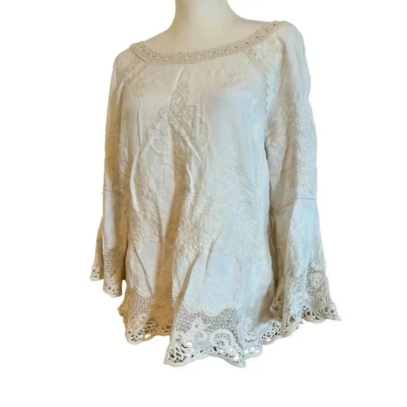 DEMOCRACY boho baggy tunic top womens size medium - Picture 1 of 11